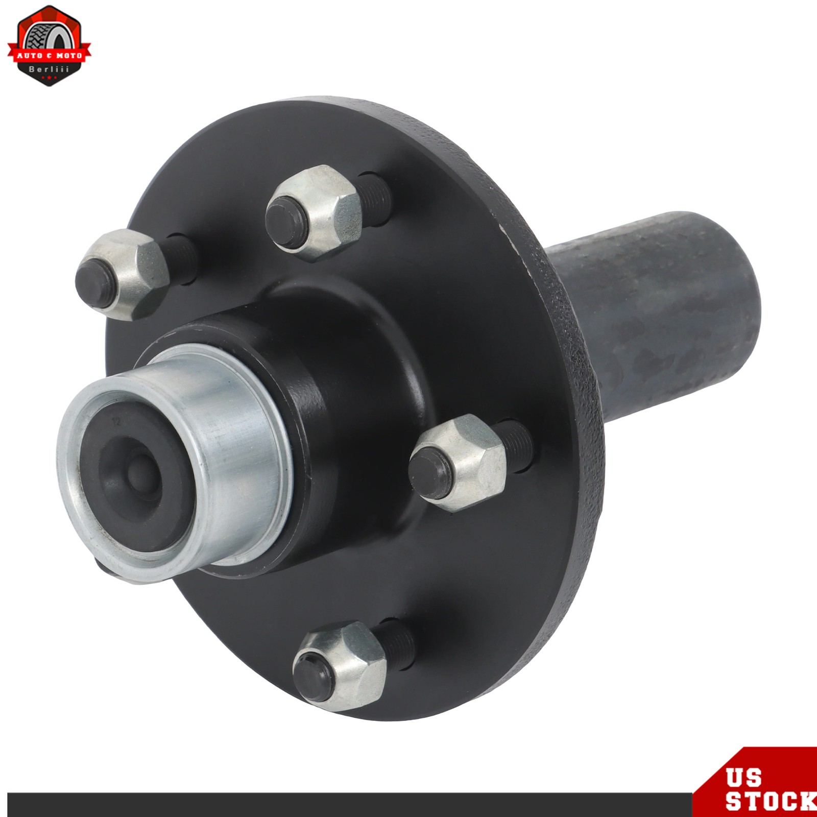 For 3500 lbs Axle 1/2 Pack 5 on 4.75″ Trailer Idler Hub Kit Circle #84 Spindle