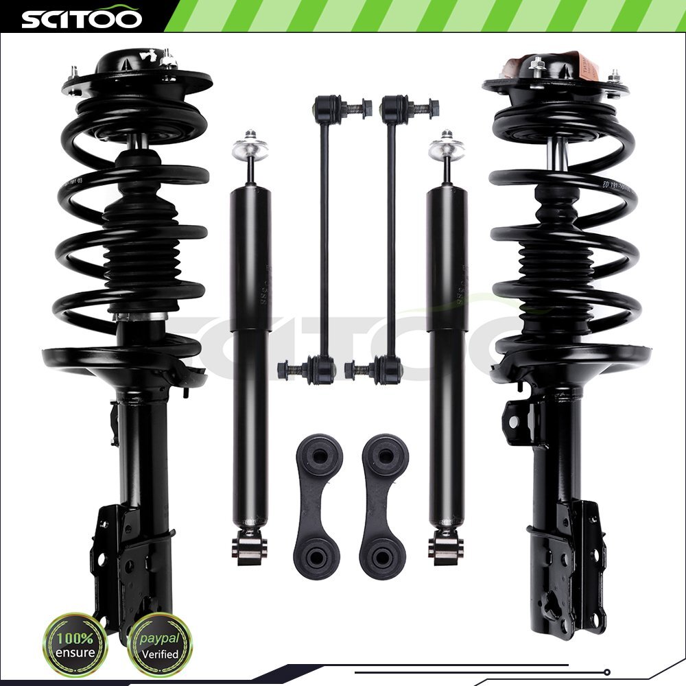 For 2008-2012 Chevrolet Malibu Complete Front Struts Rear Shocks Sway Bar Links
