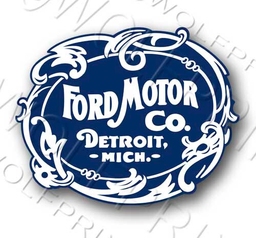 Vintage Style Ford Motor Co Logo 5″ Wide Sticker Decal