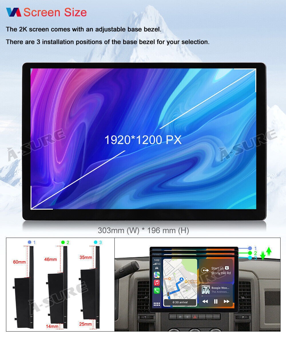 8 Core 13.1″ 2K Android 14.0 Car Radio +4G LTE CarPlay For Kia Sorento 2015-2020