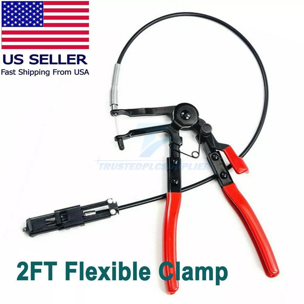2FT Flexible Wire Long Reach Hose Clamp Pliers For Fuel Oil Water Hose Auto Tool