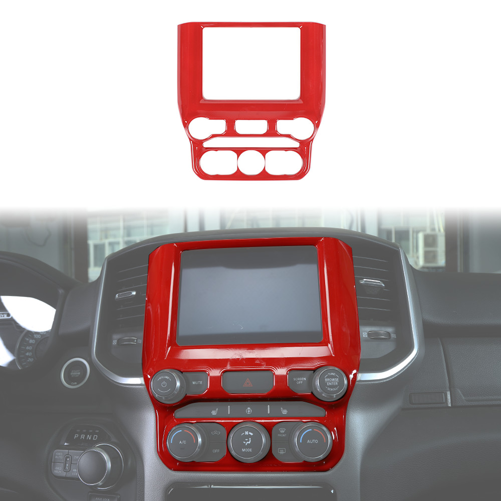 ✅16PCS Red Interior Dash Decor Cover Trim Kit For Dodge Ram 1500 18+ Accessories