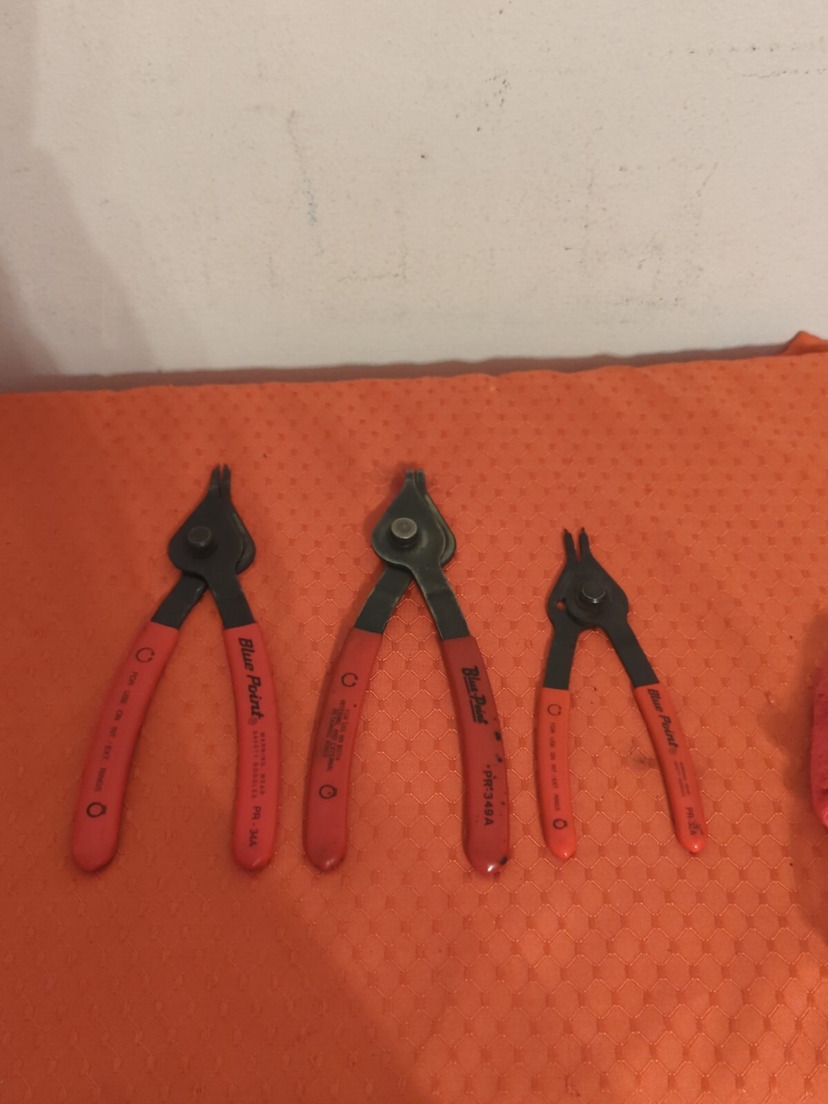 Blue Point PR-34A PR-349A & PR-32A Snap Ring Pliers Set of 3 Snap on