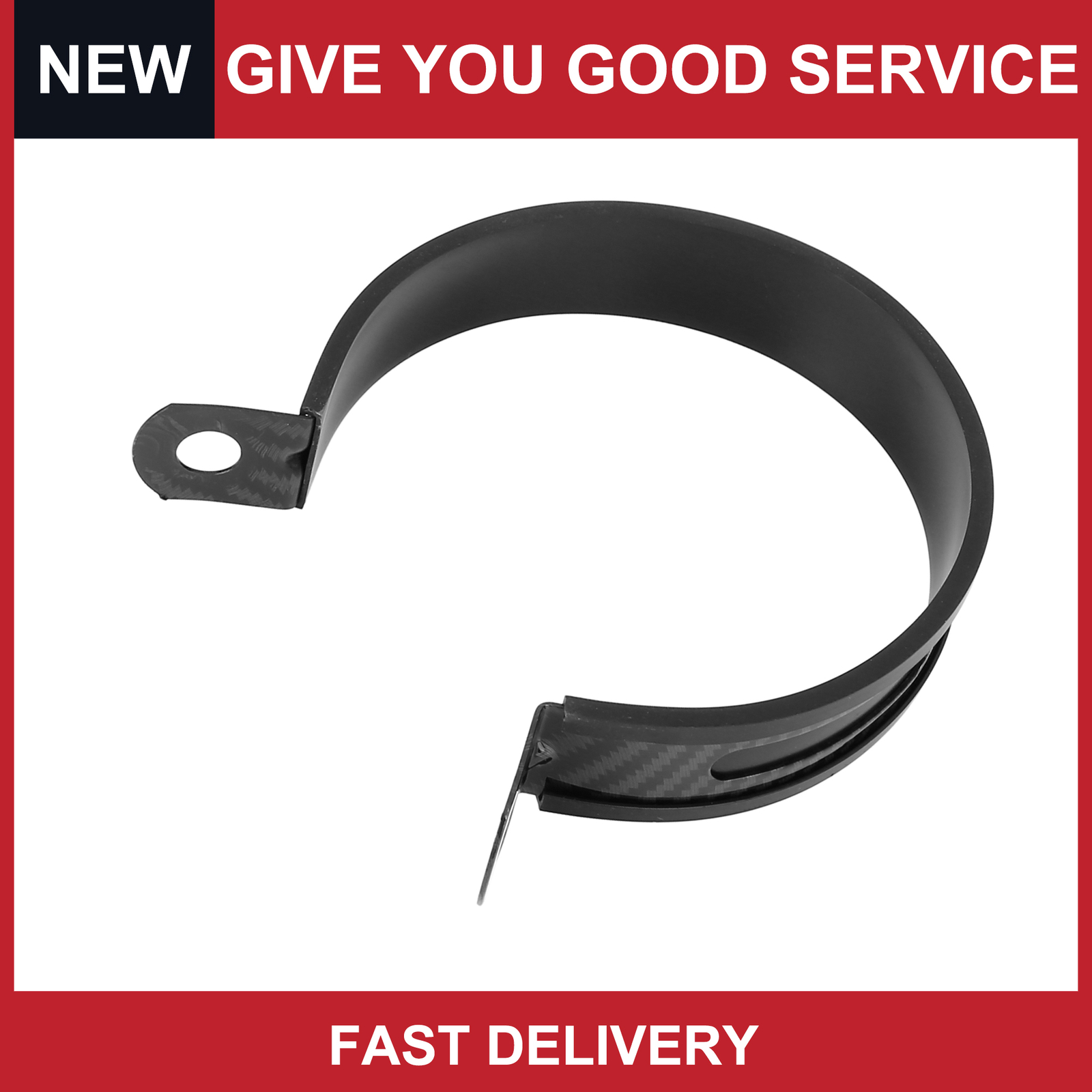 Universal 89mm Motorcycle Exhaust Down Pipe Clamp Bracket Fastener Pack of 1