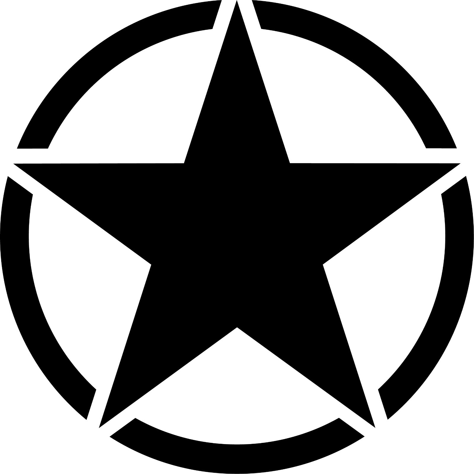 US Army Star Jeep Vinyl Decal Multiple Colors and Sizes