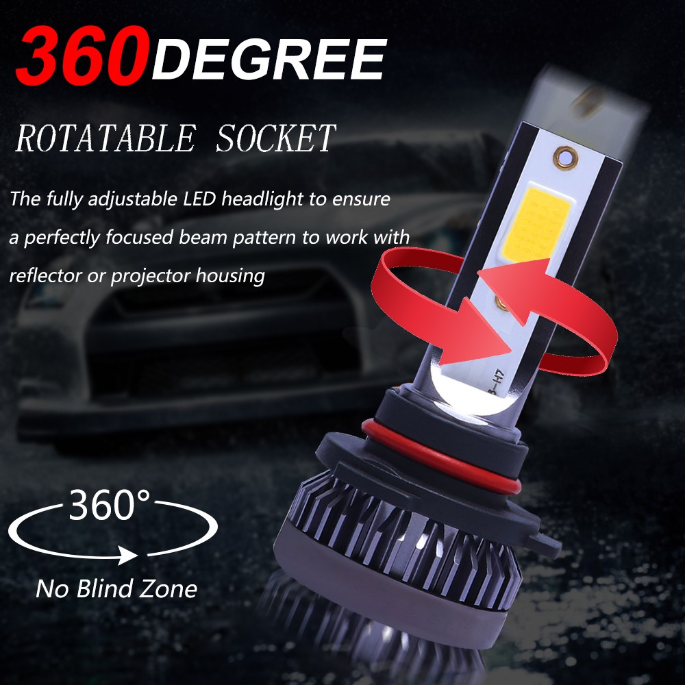 2x RIDROID 9005 HB3 LED Bulbs Headlight High Beam Kit Super Bright Yellow 3000K