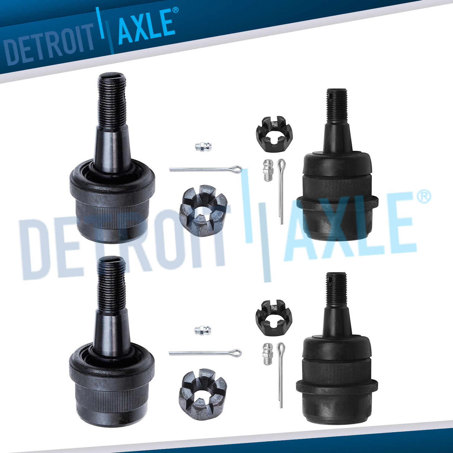 New All (4) Front Upper & Lower Ball Joints for Jeep Grand Cherokee / Wrangler