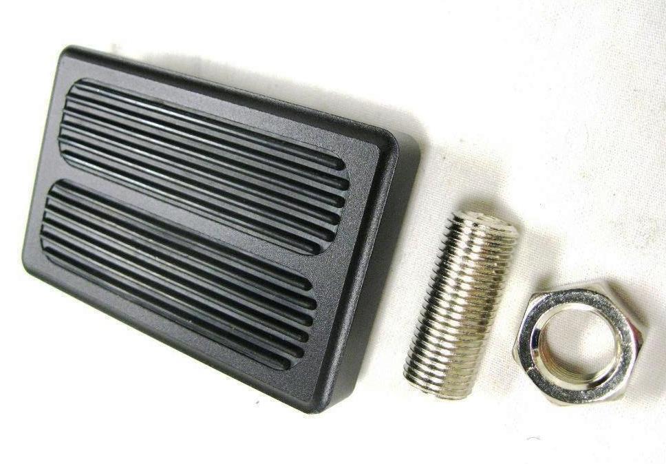 BLACK Anodized Aluminum Brake Clutch Pedal Foot Pad street rat rod gm ford chevy