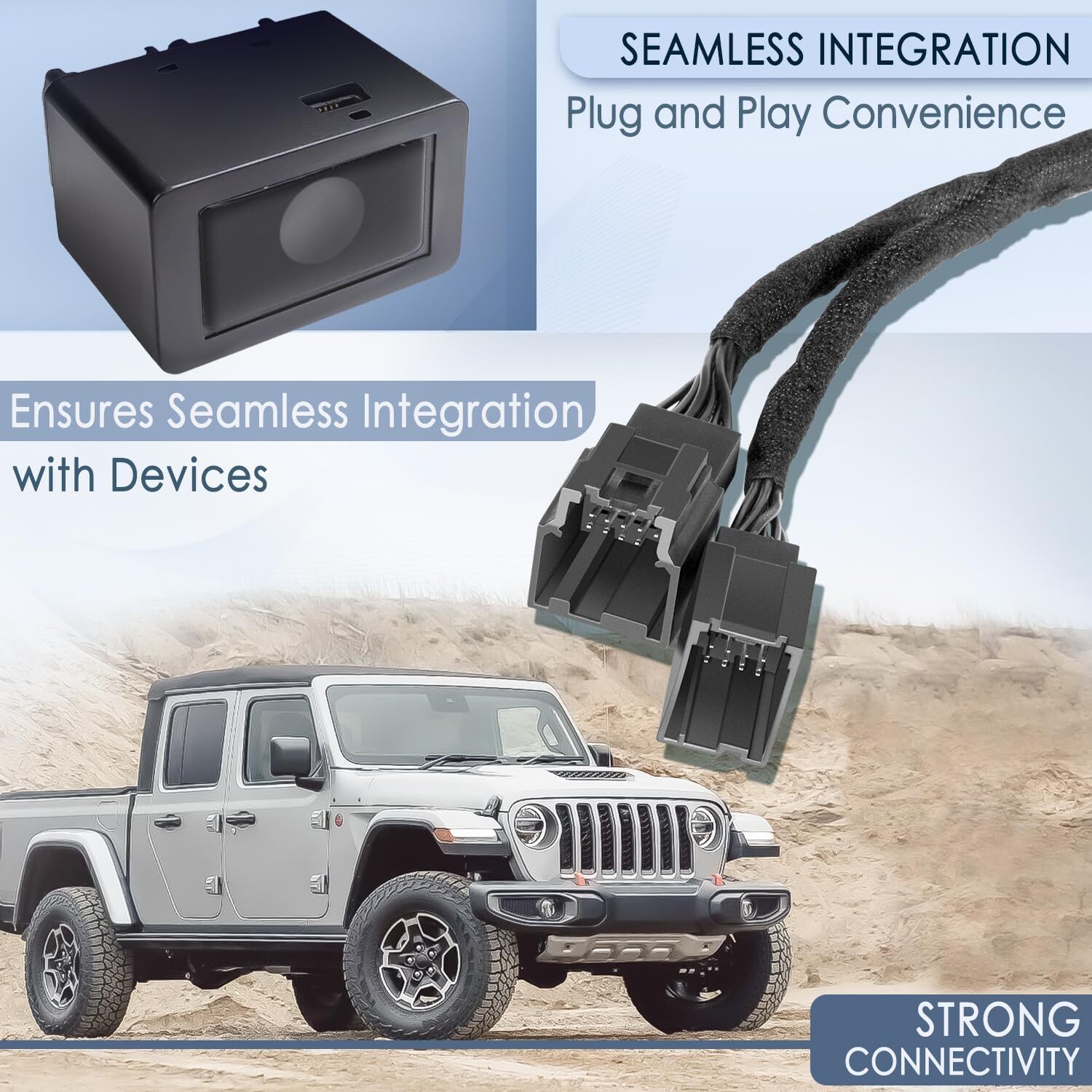 Automotive SGW Bypass Module Extention Cable for Jeep Wrangler Gladiator Ram