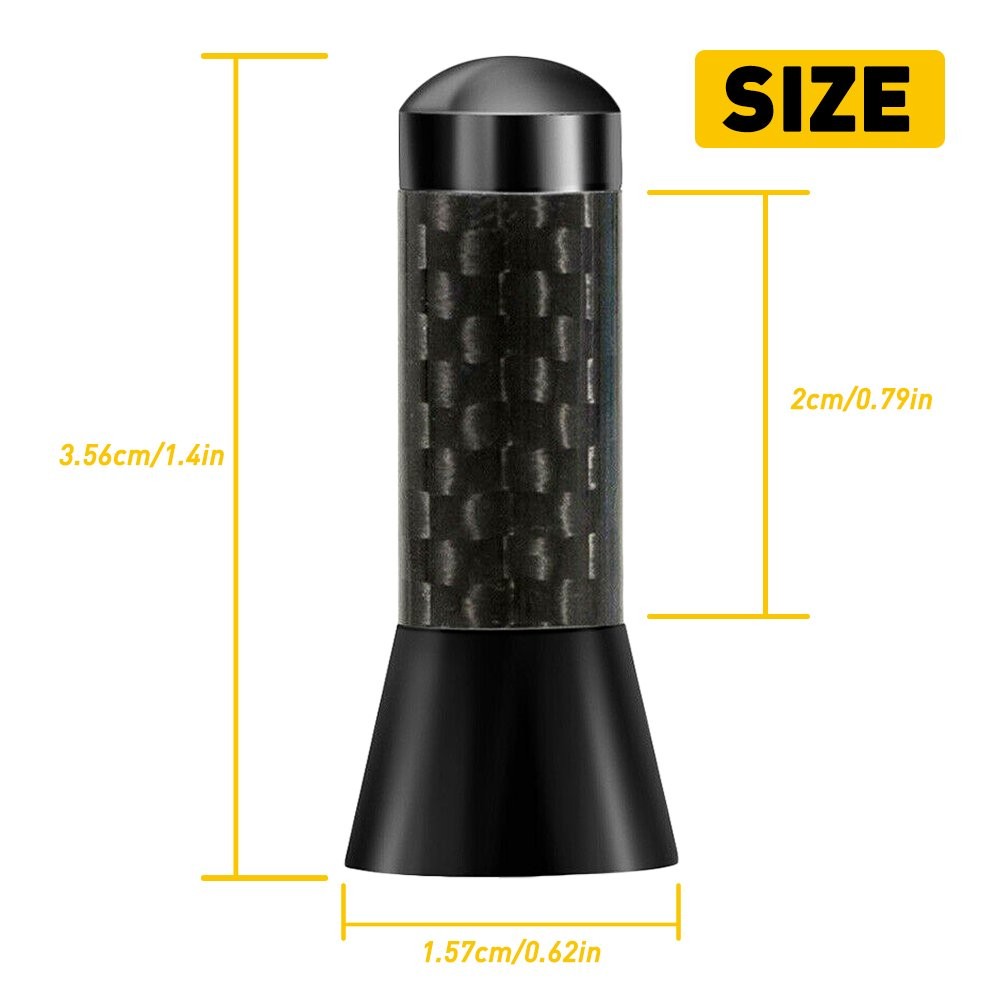 1.4″ Carbon Fiber Short Antenna Vehicle Car Radio Truck Aluminum Universal