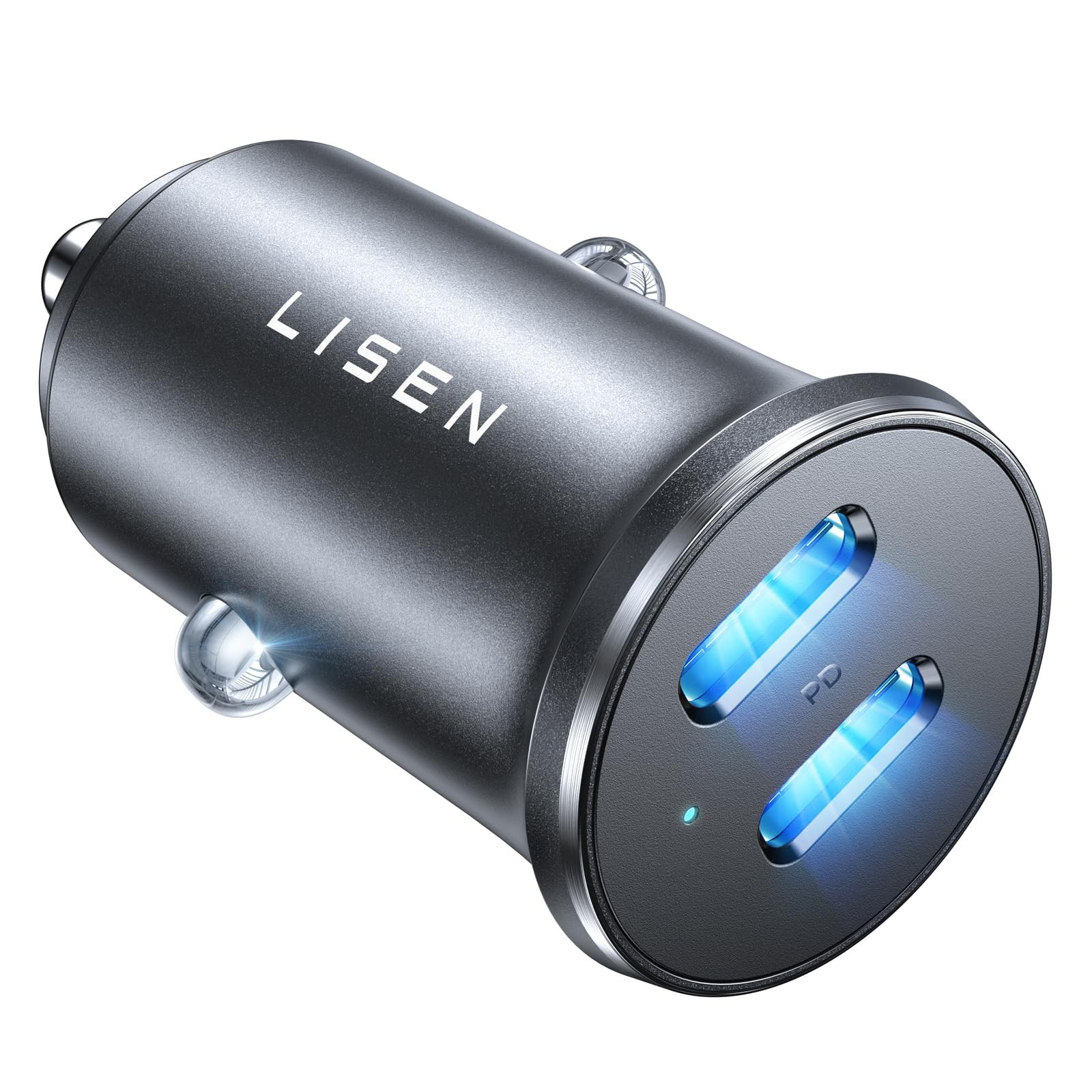 LISEN 90W USB C Car Charger C Fast Charge, 45W PD&QC 3.0 1 Pack, Black