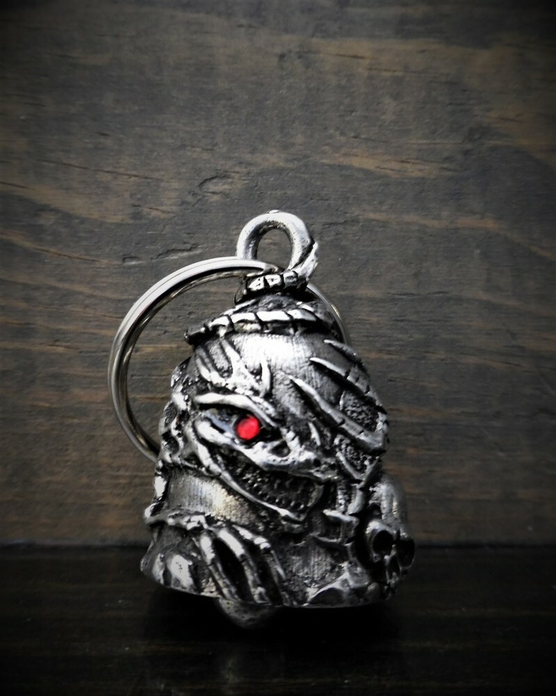 SKULL DRAGON DIAMOND BRAVO BELL FOR HARLEY/ALL MOTORCYCLES-MOUNT NOT INCLUDE