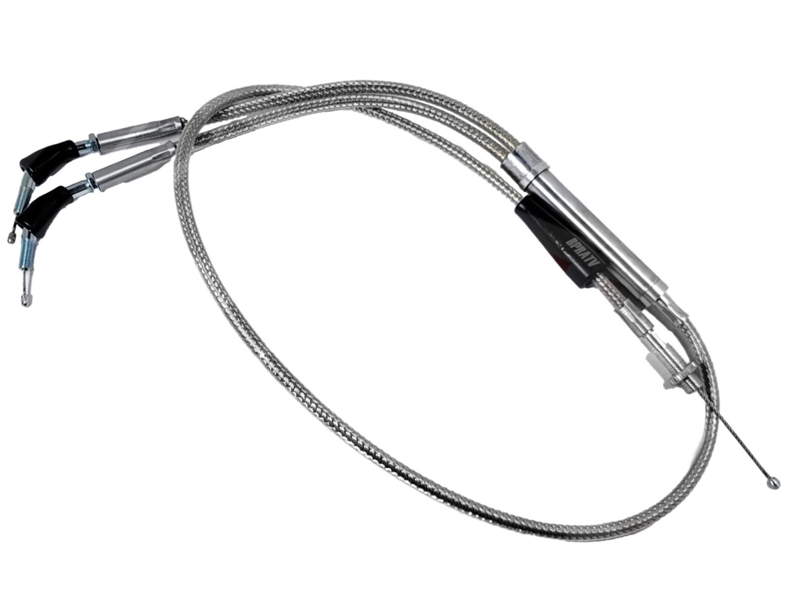Yamaha Banshee 350 Terry Cable Braided Dual Thumb Throttle Cable PWK PJ 28-39mm!