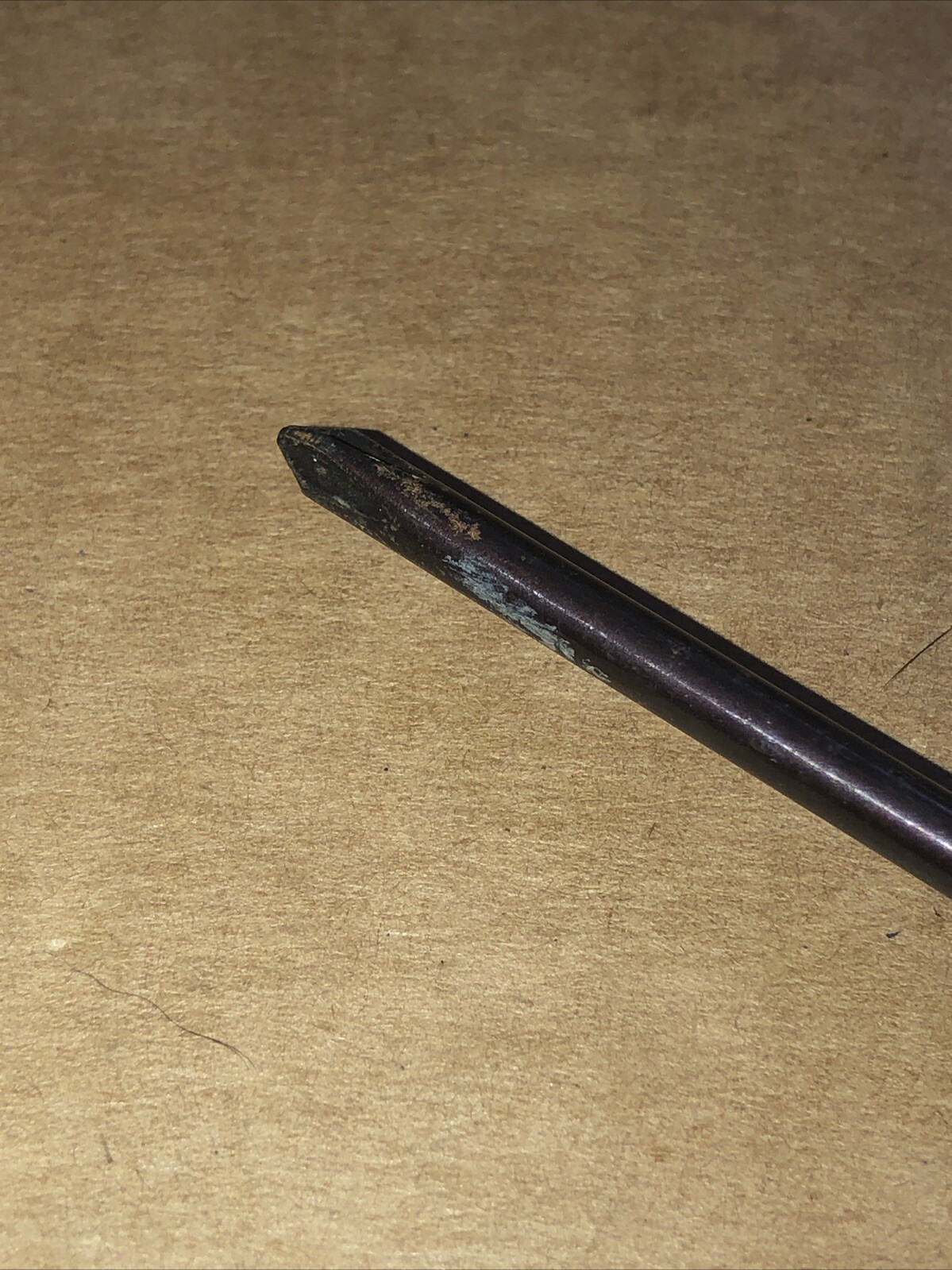 Modified No1 Phillips Head Yellow Hard Handle Screwdriver USA 1 Side Ground Down
