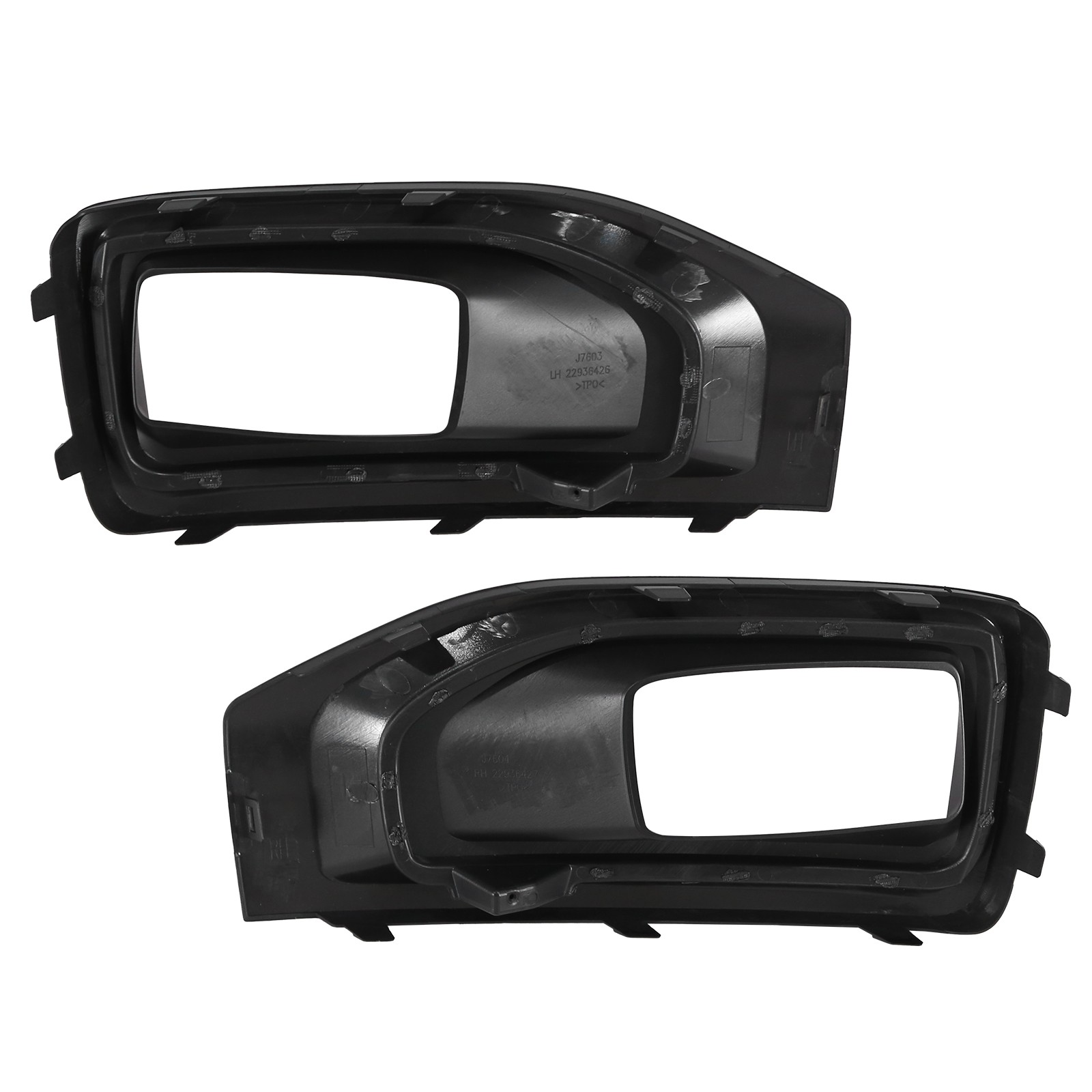 Front Grille+Fog Light Cover Cap For GMC Yukon / Yukon XL 2015-2020 Gloss Black