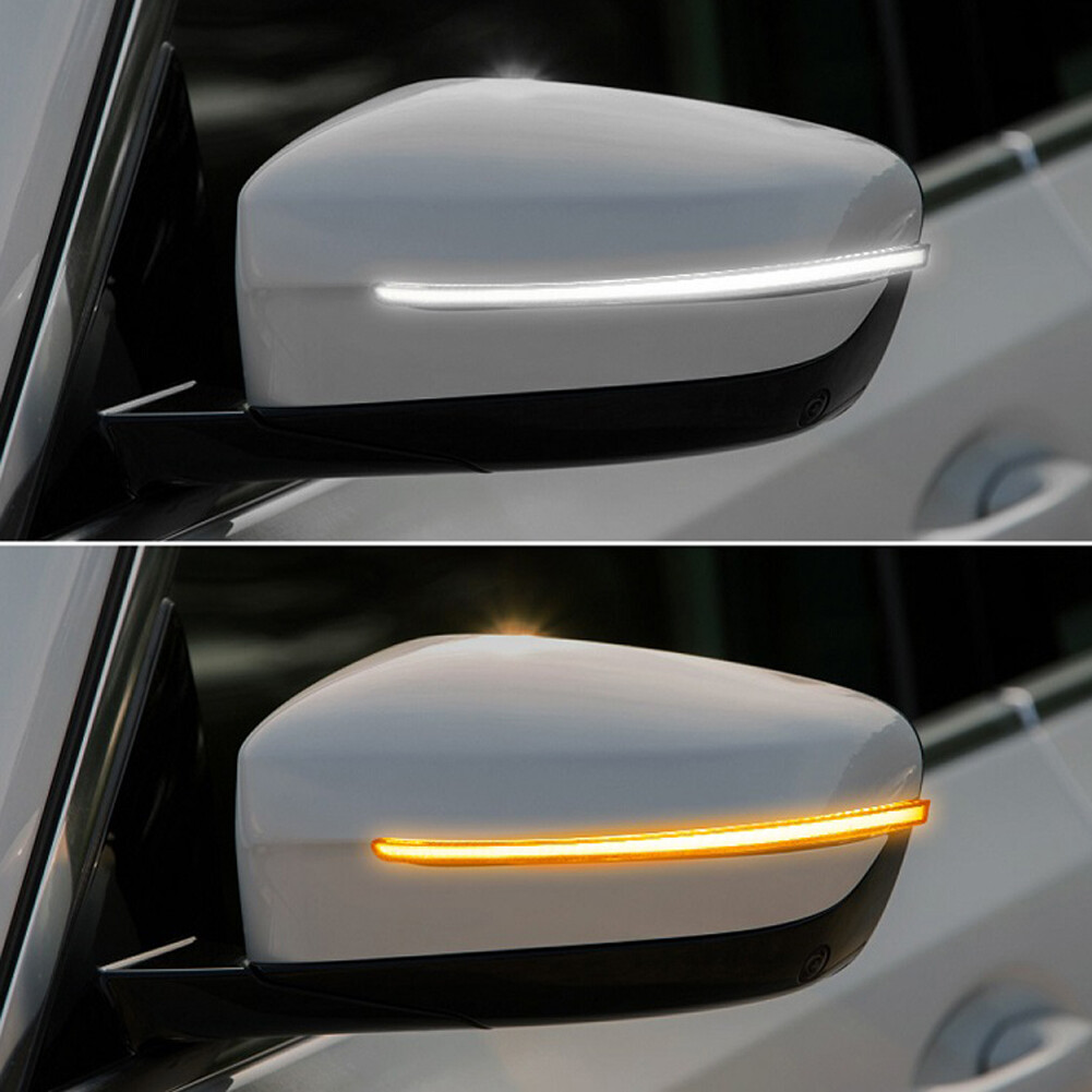 2Pack 14cm LED Car Side Mirror Lamp Strip Turn Signal Indicator w/ Dynamic Light