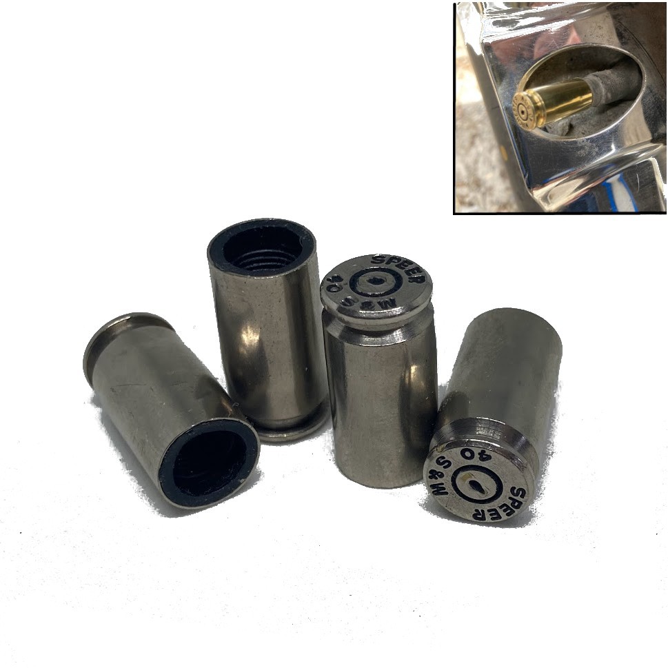 Bullet Casing Valve Stem Caps 4pk, Motorcycle and Truck Tire Caps, Many Calibers
