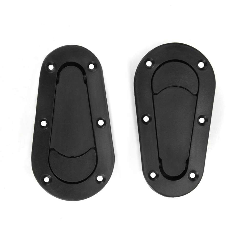 Black Racing Car Bonnet Plus Flush Mount Hood Latch Steel Pin No Key Locking Kit