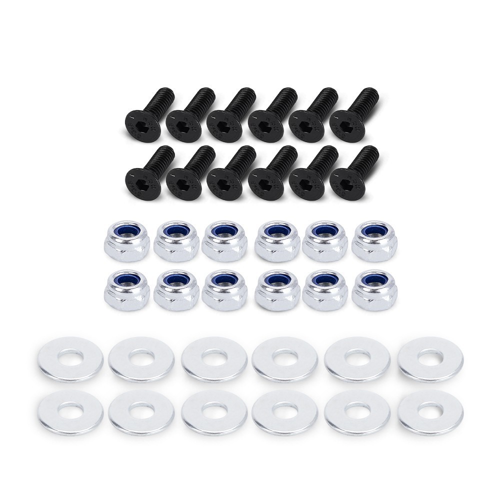 Black Racing Car Bonnet Plus Flush Mount Hood Latch Steel Pin No Key Locking Kit