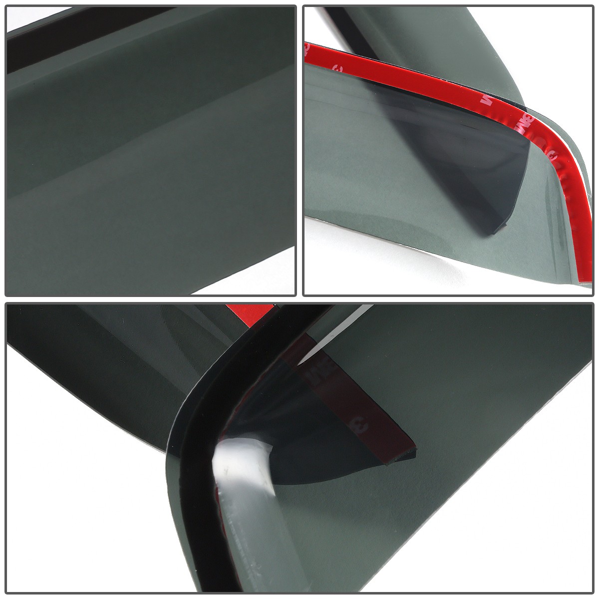 DARK TINT SIDE WINDOW VISOR/WIND DEFLECTOR SUN RAIN SHADE FOR 07-14 SUZUKI SX4