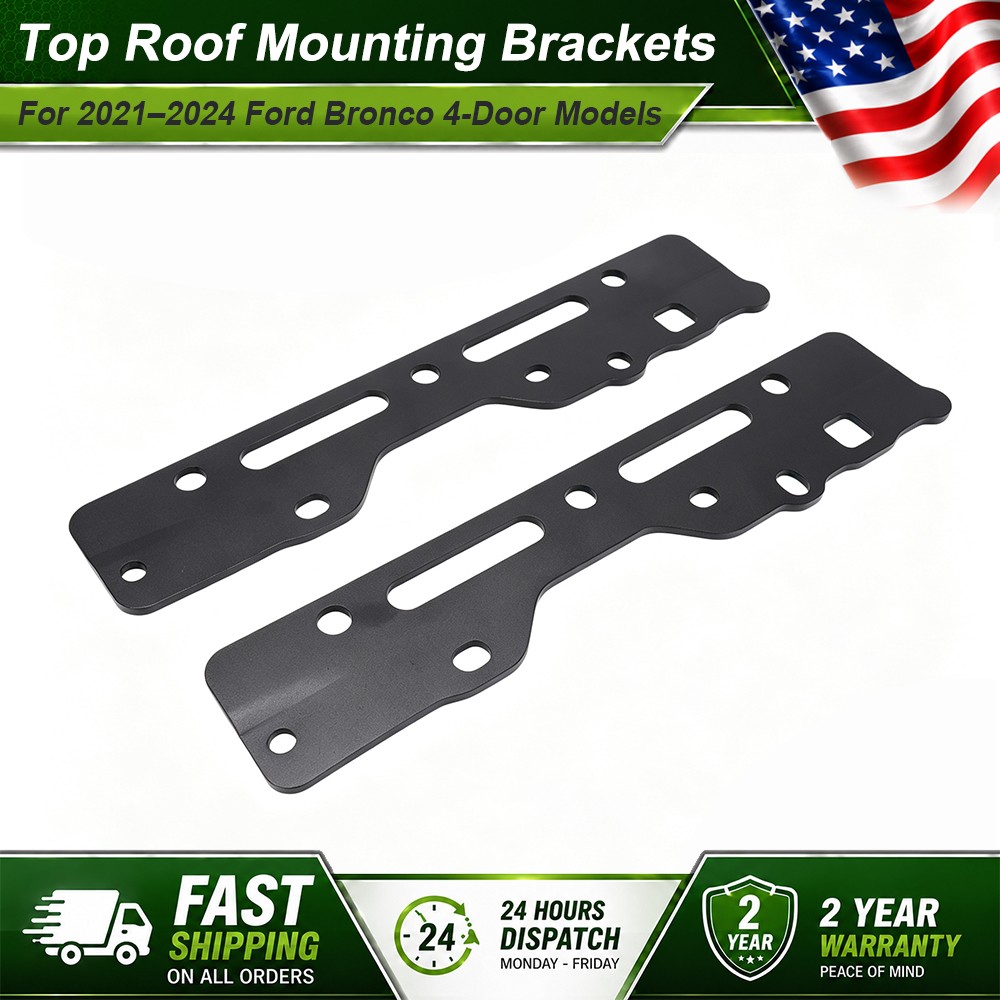 For Ford Bronco 4 Door Soft Top Roof Mount Brackets Hard Top Swap Pair 2021-2024