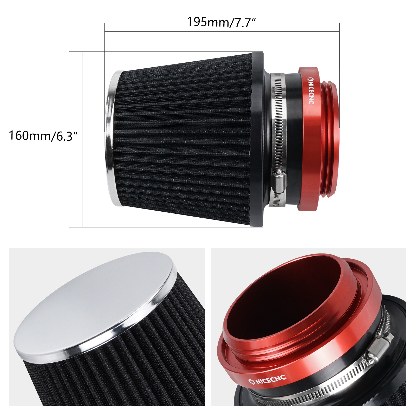 High-Flow Air Filter Cleaner Intake Kit For Honda TRX450ER TRX450R TRX 450 ER R