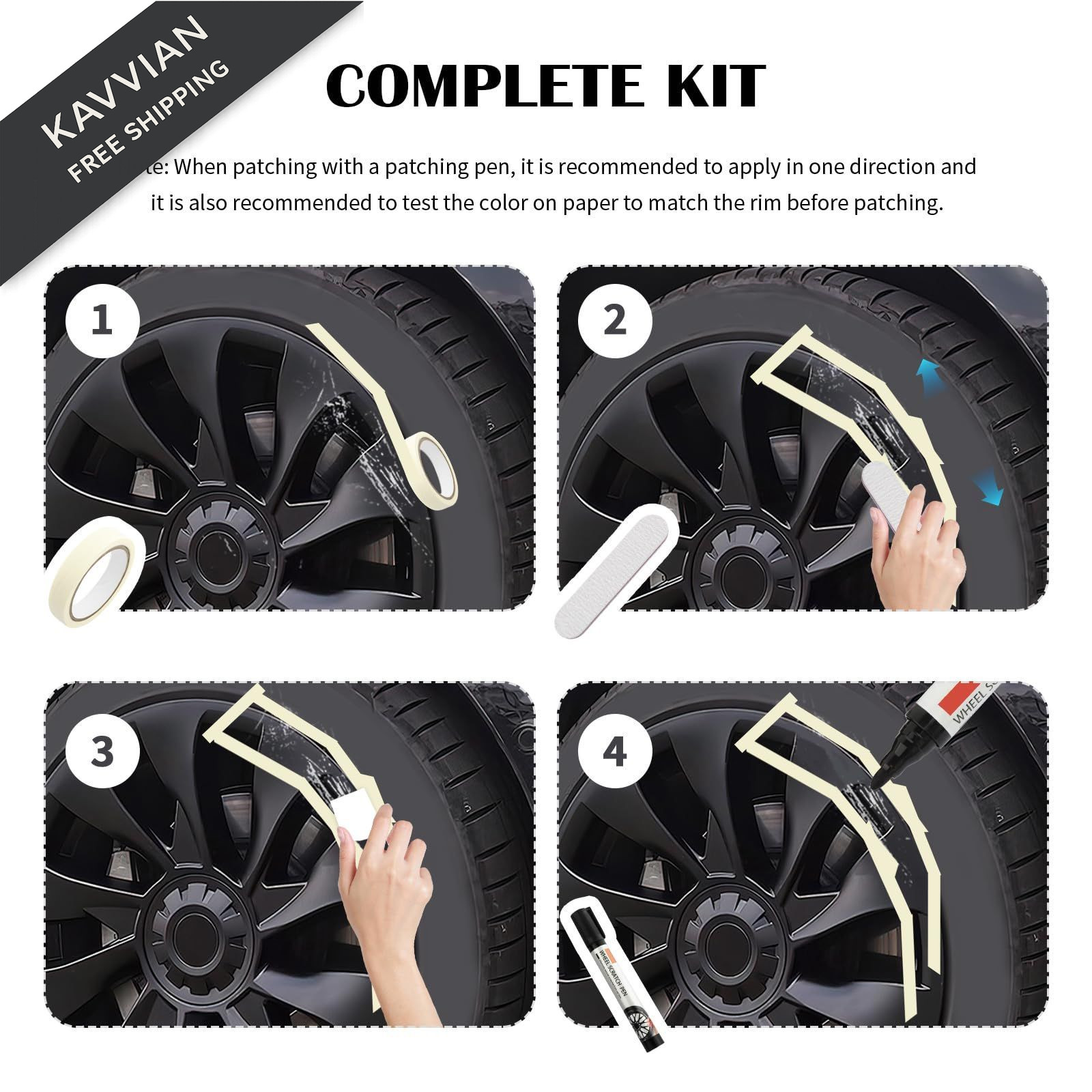 Touch Up Paint for Cars,Professional Rim Paints 1 Count (Pack of 1), Black