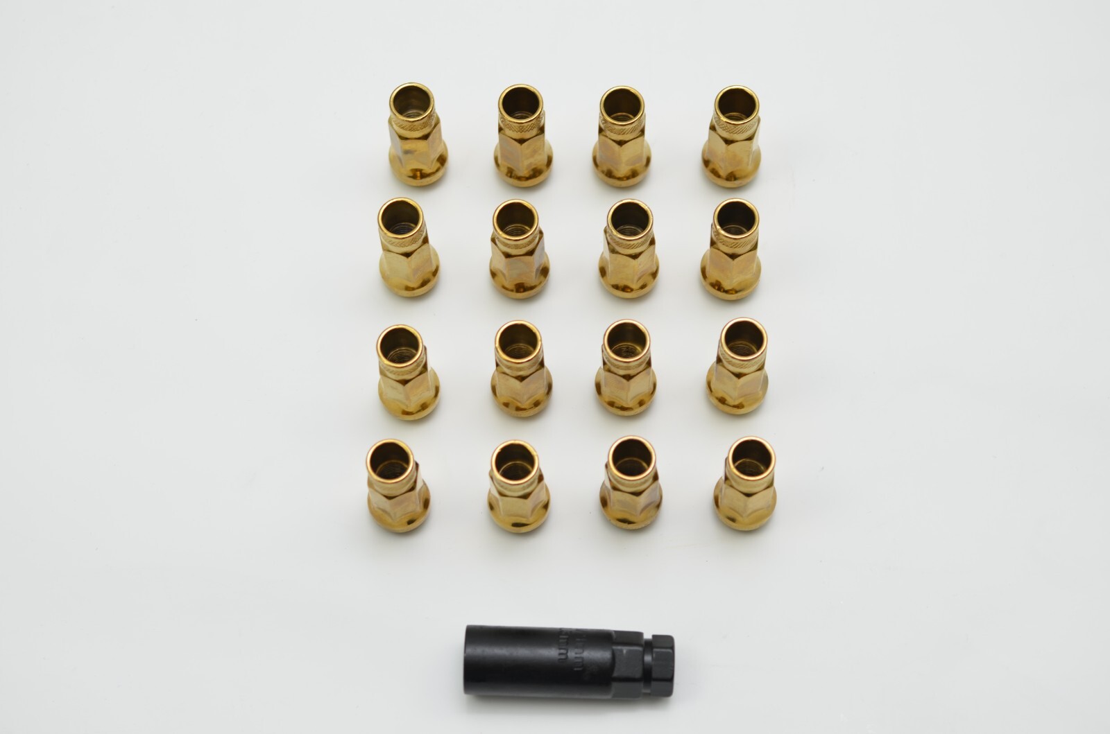 1320 Open end Steel lug nuts 12×1.5 GOLD color 48mm length 20pcs Extended
