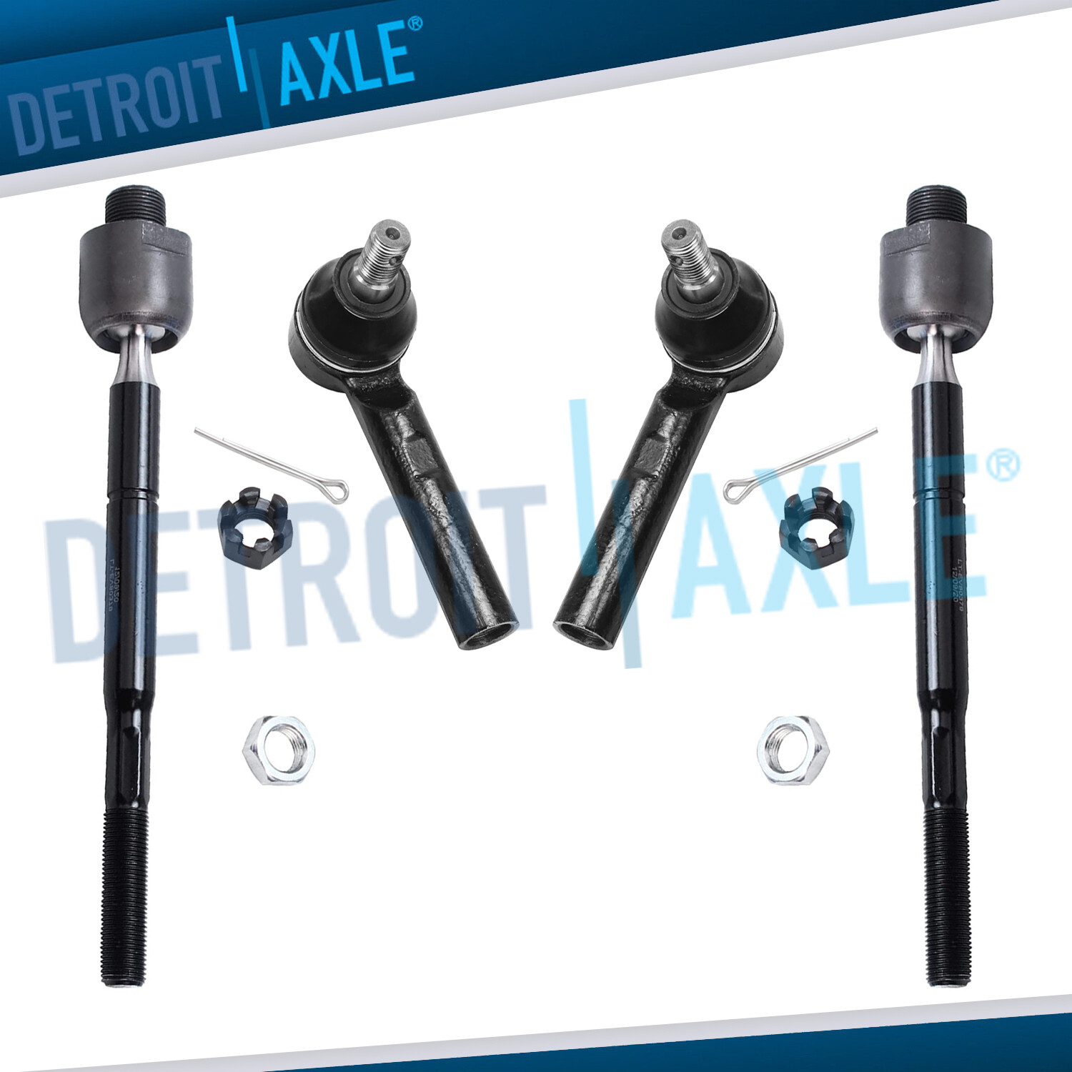 4 Inner Outer Tie Rod Ends for 2003 – 2009 Toyota 4Runner FJ Crusier Lexus GX470