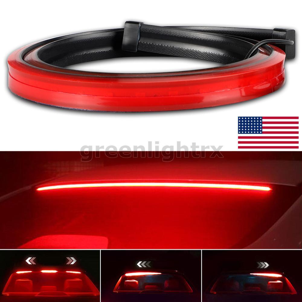40″ LED 3rd Brake Turn Signal Strip Above Windshield Tail Light Bar Running Stop