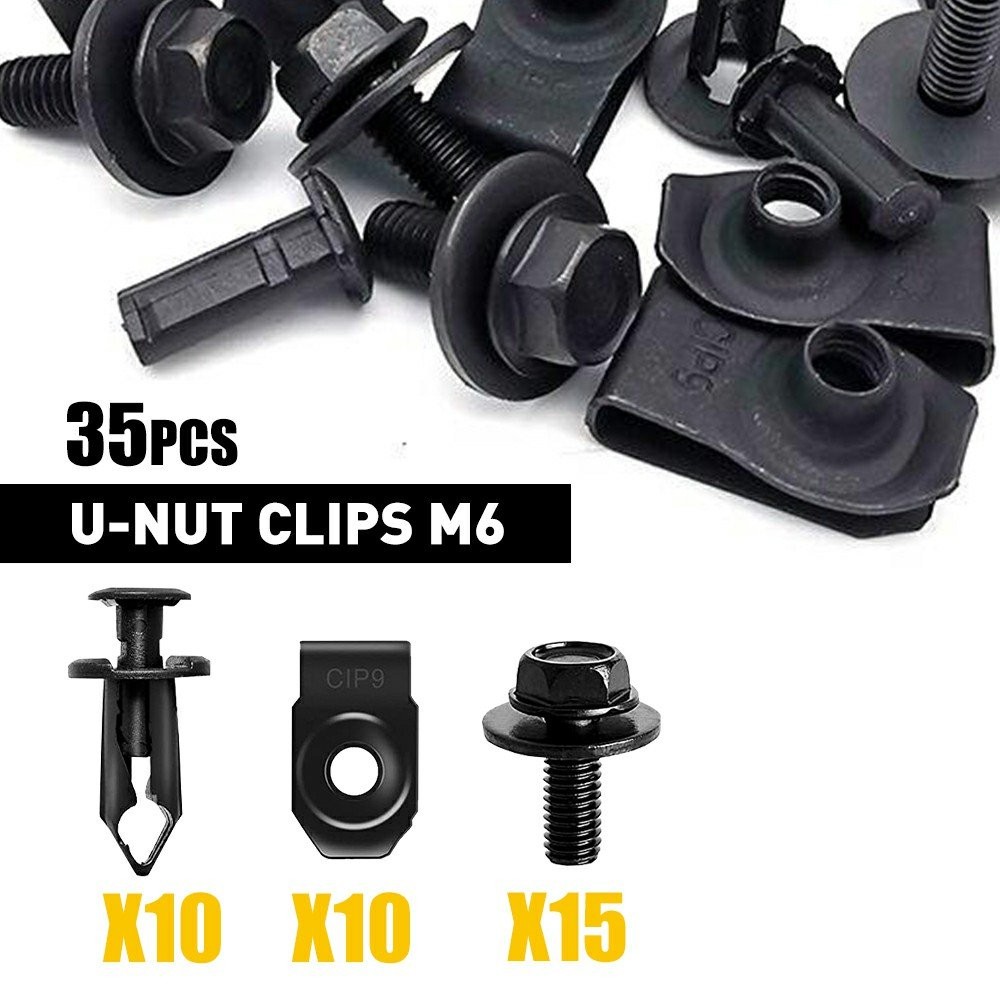 Body U-nut Bolts Clips Engine M6 Cover Undertray Splash Shield Guard For New