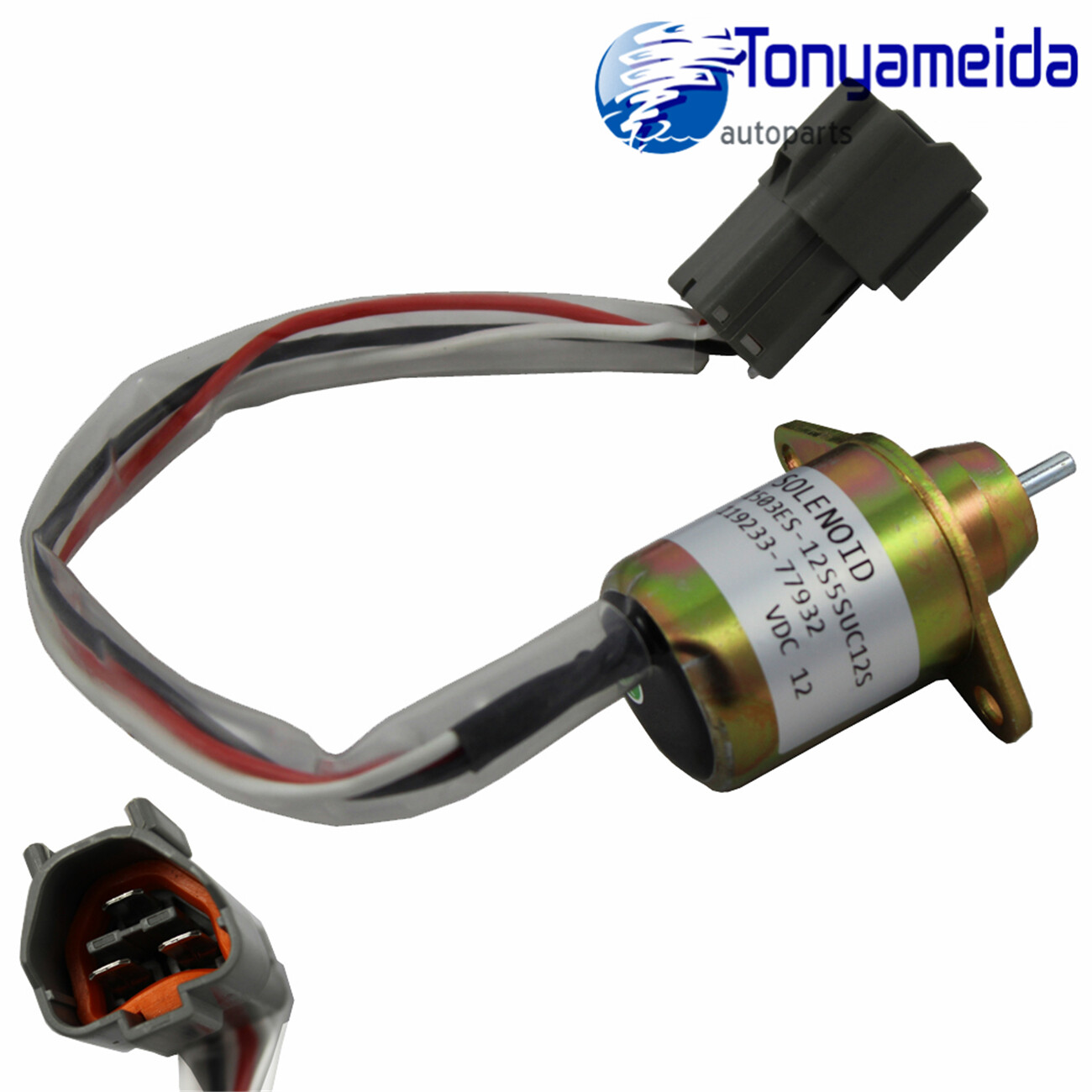 Fuel shutdown Shut Off solenoid Yanmar 119233-77932 Woodward 1503ES-12S5SUC12S