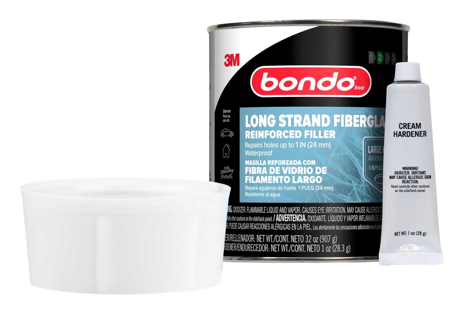 Bondo Bondo-Hair Long Strand Fiberglass Reinforced 1 Quart (Pack of 1), Blue