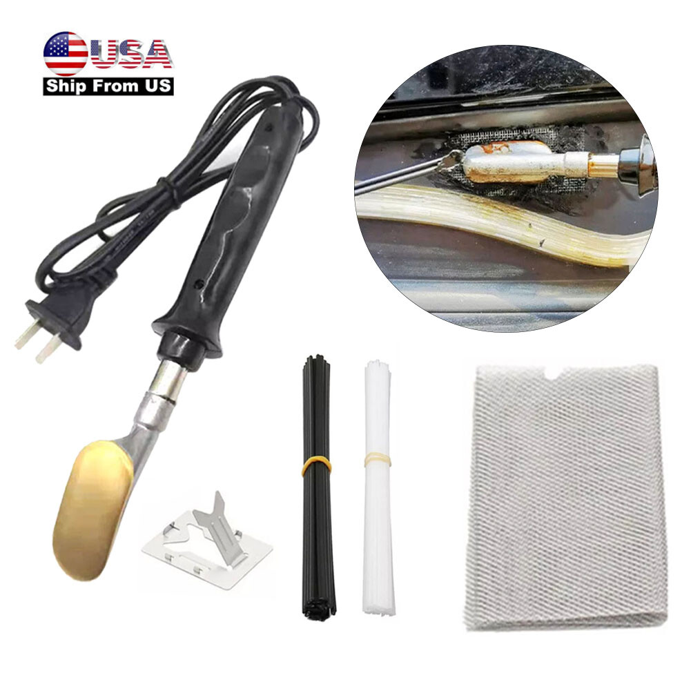 110V Welding Iron Car Plastic Fender Bumper Repair Kit Hot Stapler Welder Tool