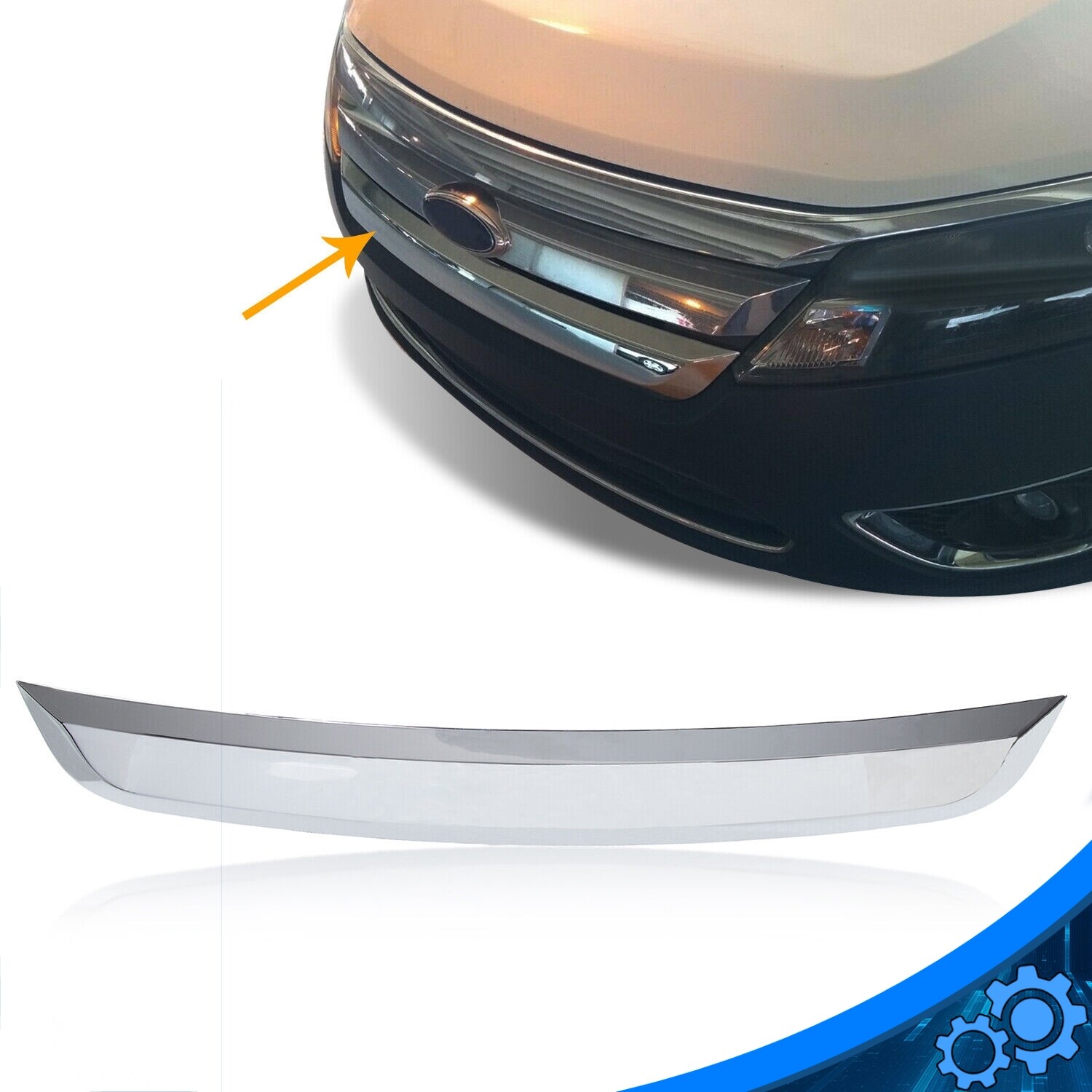 Front Grille Trim Lower Chrome Grill For Ford Fusion 2010 2011 2012 FO1216104C