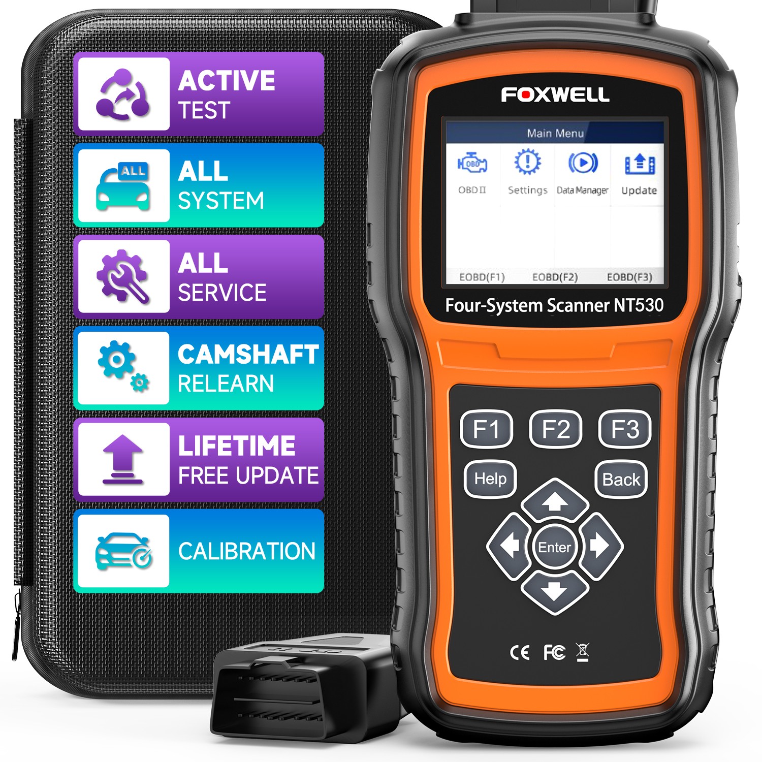 FOXWELL NT530 Plus for BMW Bidirectional OBD2 Scanner Diagnostic ABS Bleeding