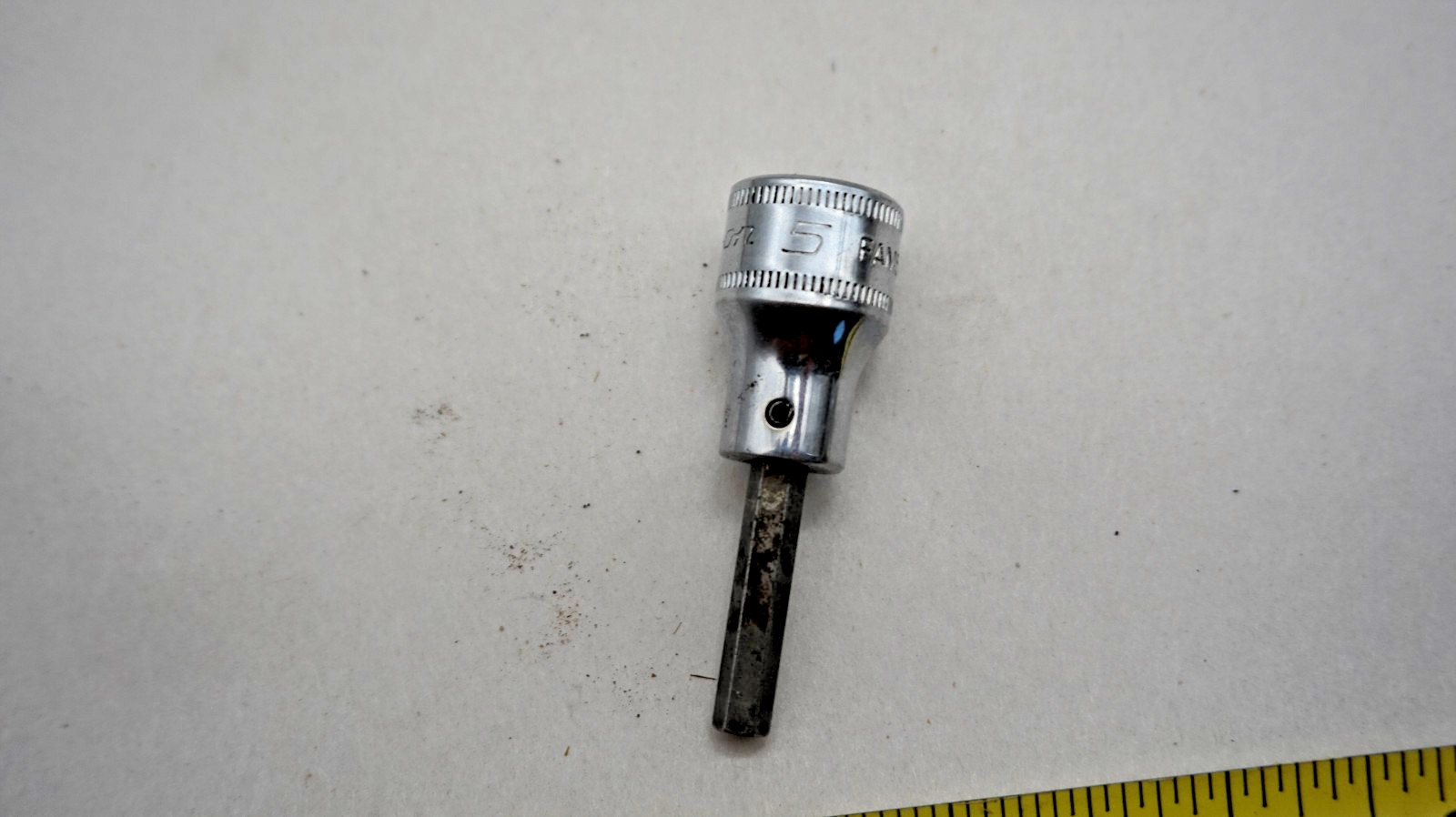 Snap-on Hex Bit Socket 5mm 6 Point 3/8″ Drive FAM5A Sold As Pictured free ship