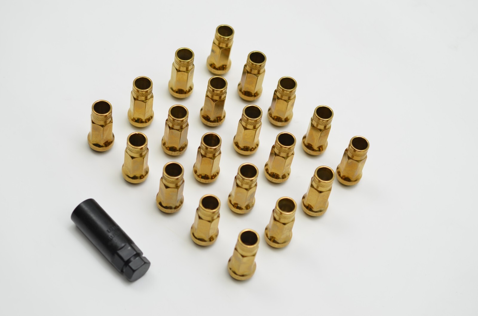 1320 Open end Steel lug nuts 12×1.5 GOLD color 48mm length 20pcs Extended