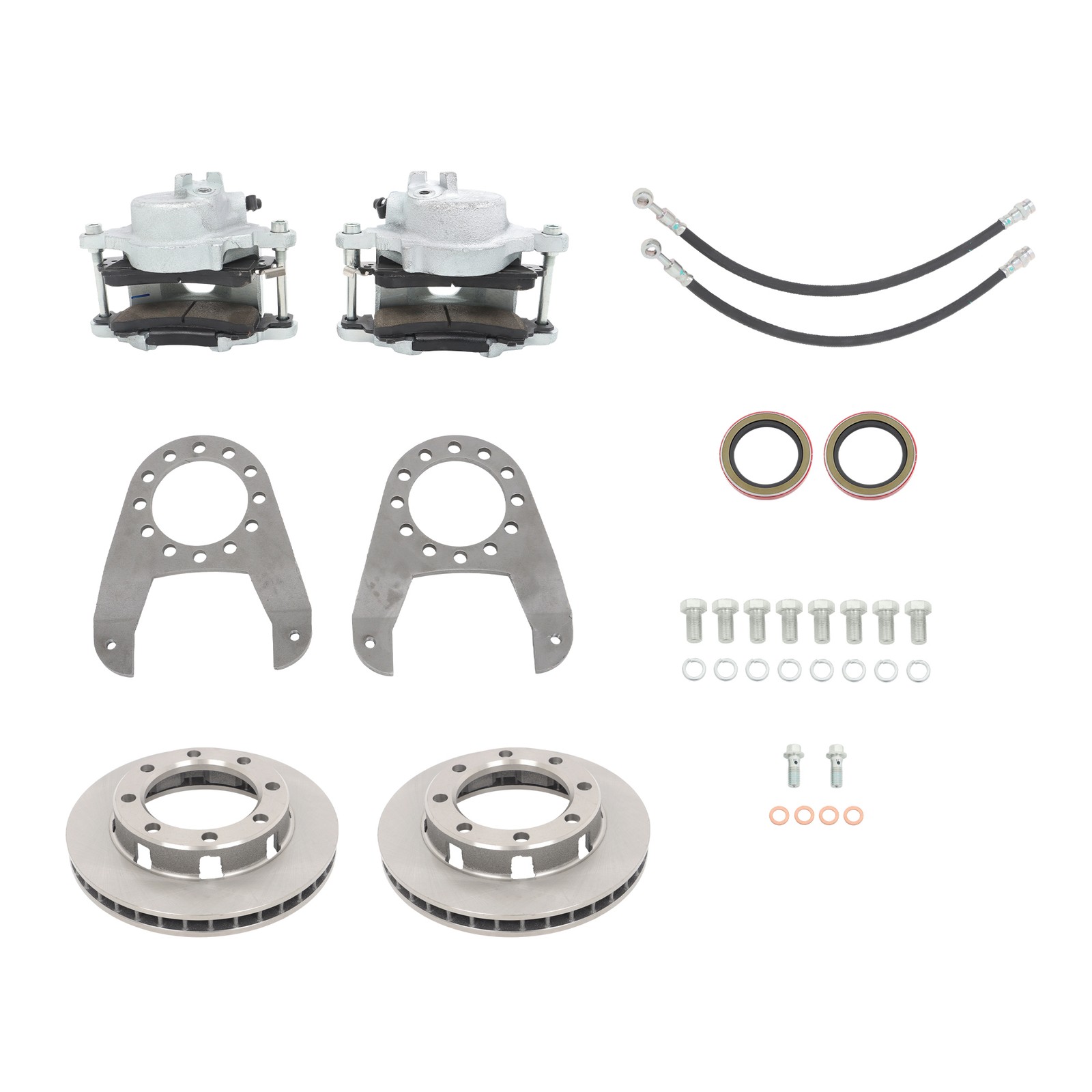 14 Bolt Complete Disc Brake Conversion Kit 10.5 SRW For GM 1973-1988 Disk Brakes
