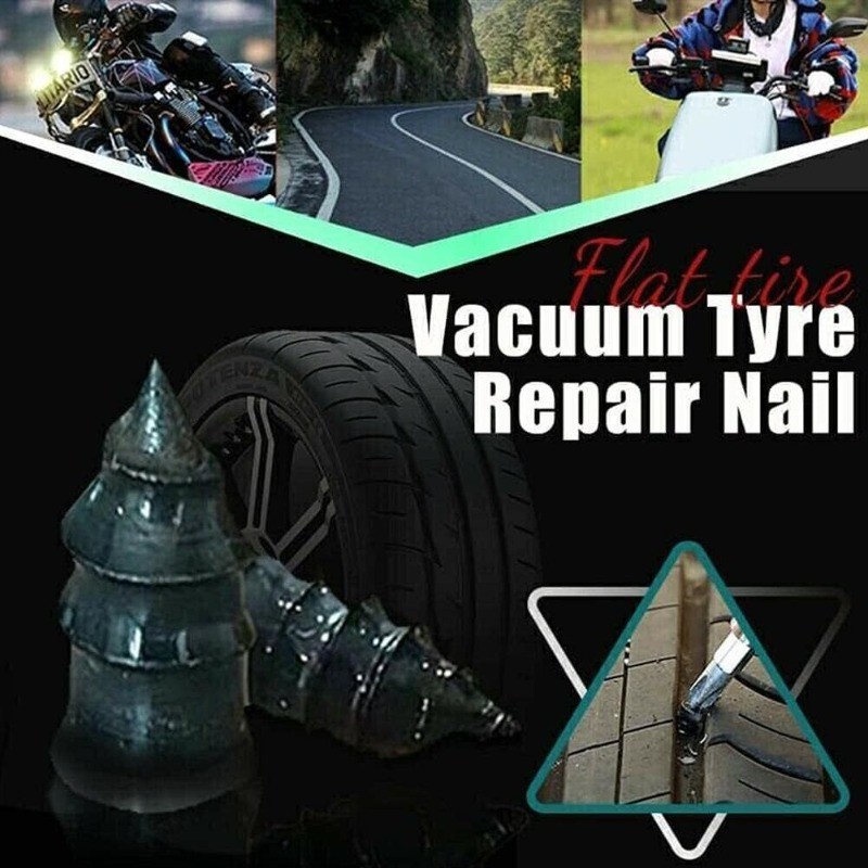 10PCS Tubeless Tyre Repair Kit Screw Nail Plug Tire Patch Fix