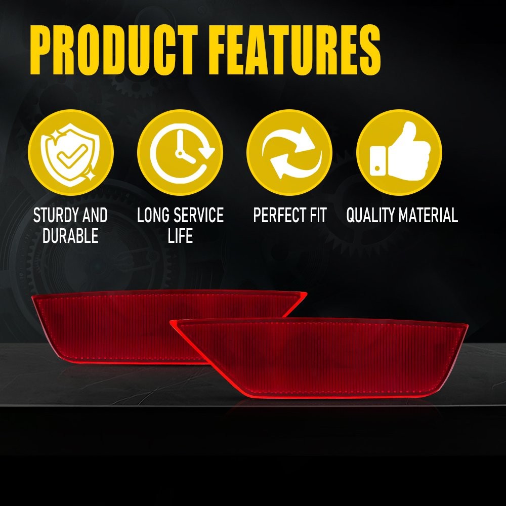 Rear Bumper Reflector Set For 2013-2019 Ford Escape CJ5Z15A449A CJ5Z15A449B USA