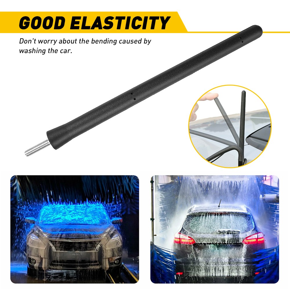 6.75″ Antenna Mast w/Screws Black Fit For Trunk,Suv,Pickup,Etc. Plastic+copper