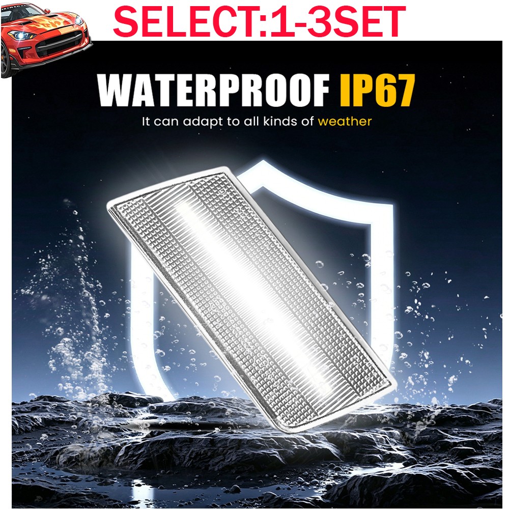 2-6X Clear White LED Side Marker Lights For 2005-09 2010 Chrysler 300 Front IP67