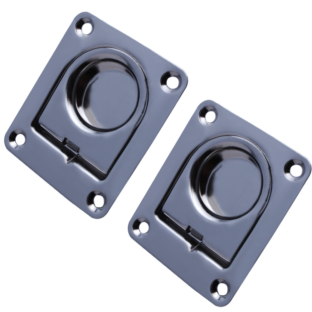 2X Stainless Steel Loaded Flush Lift Pull Handle for Marine Boat Floor Yacht