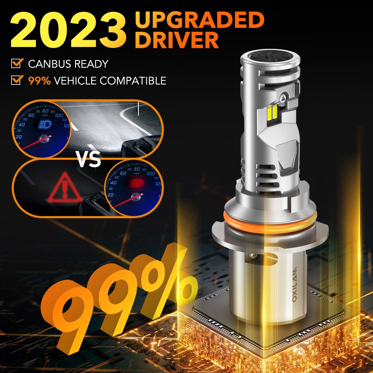 2-20pcs 9007 LED Headlight Bulbs High Low Beam White Lamp Super Bright 6500K Q36