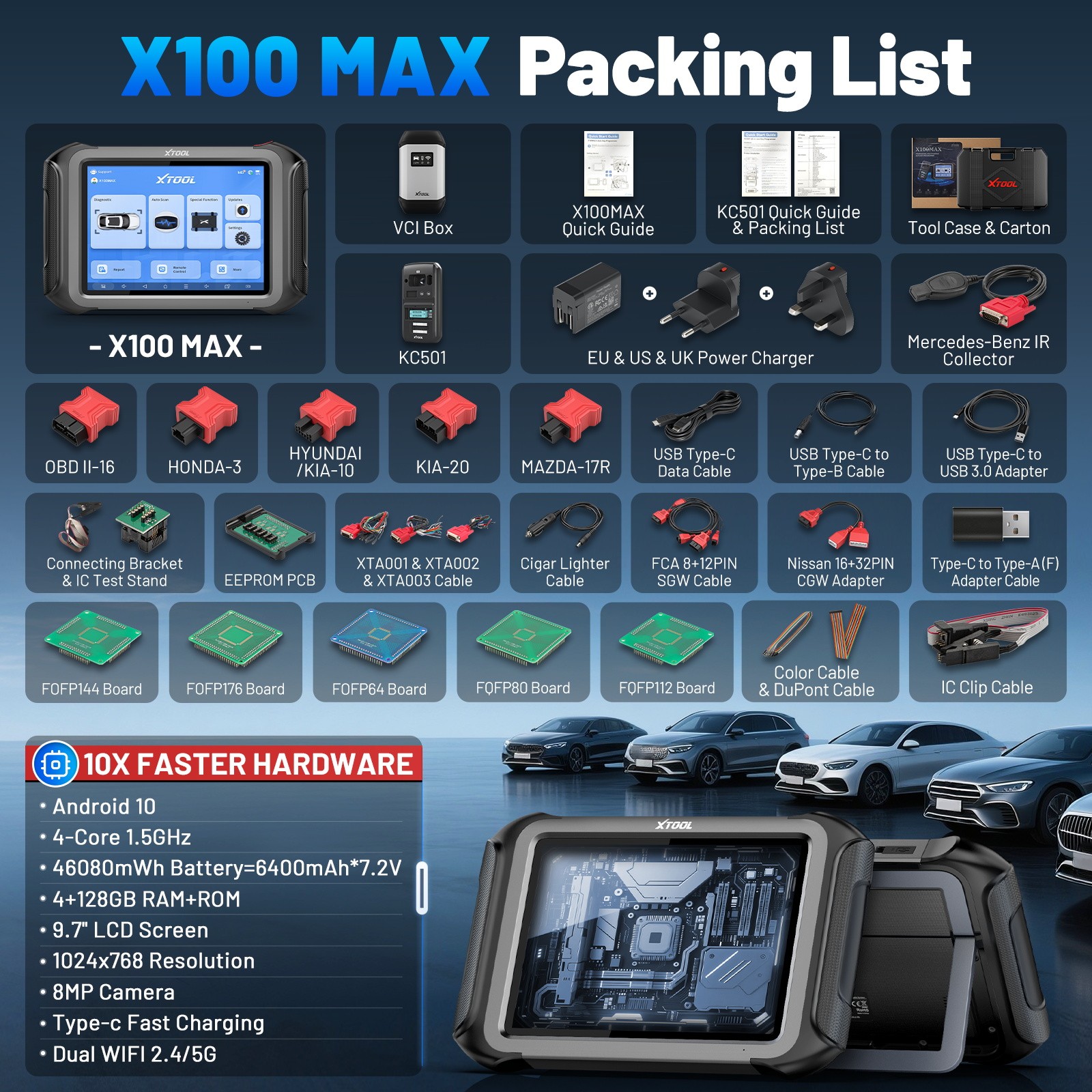 2024 XTOOL X100MAX Scanner IMMO Auto Programming Topology Full Diagnostic Coding