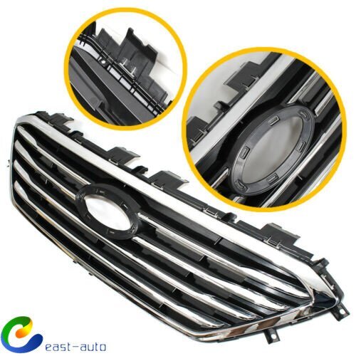 For Hyundai Sonata 2015 2016 2017 Front Bumper Upper Grill Chrome Black Grille