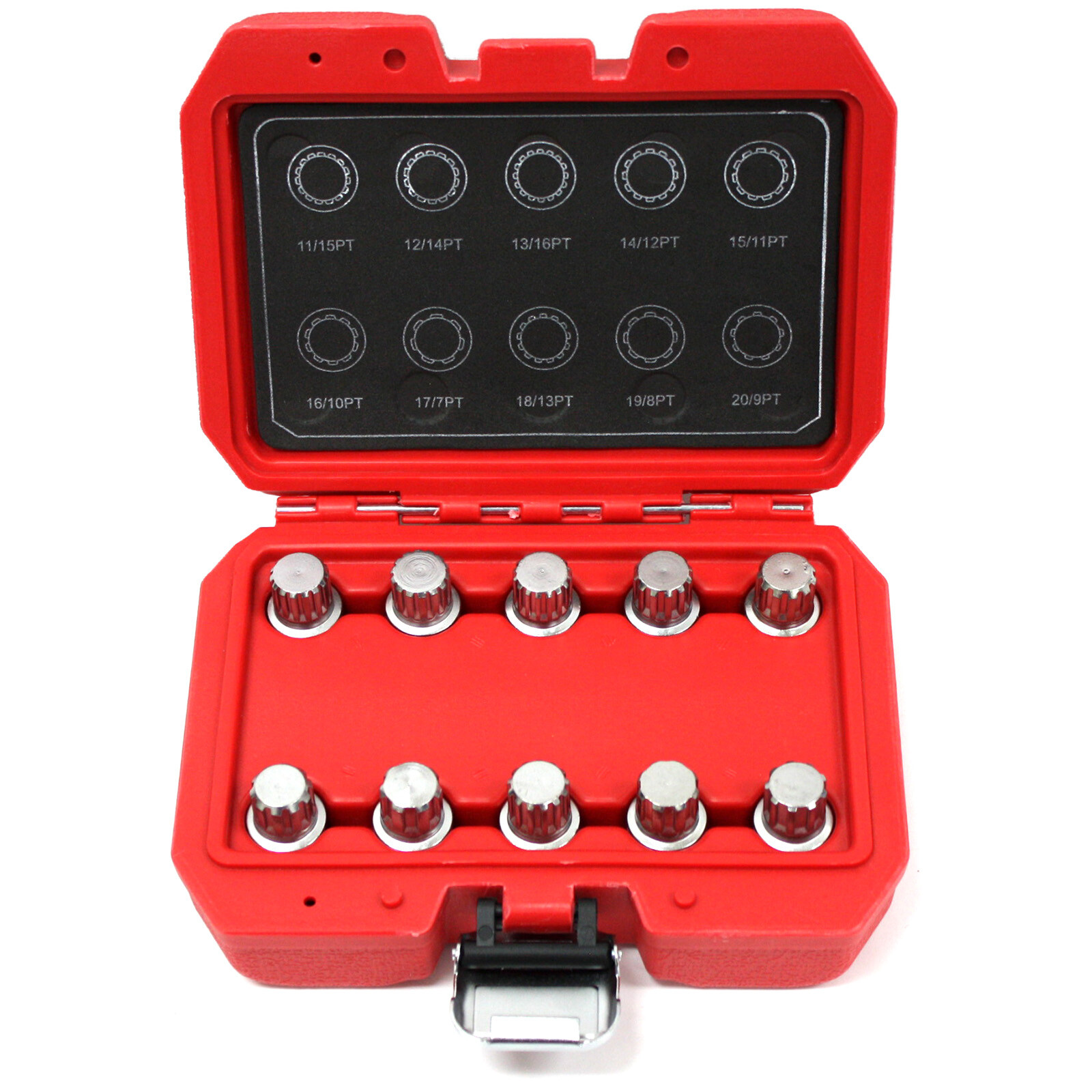 10pcs Master Locking Wheel Nut Key Set Anti-Theft Splined Lug Nut Socket for BMW