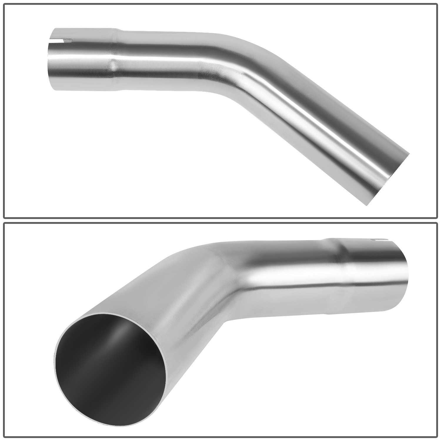 2Pcs 3″Inch OD Custom 45 Degree Stainless Steel Mandrel Bend Exhaust Pipe Tubing