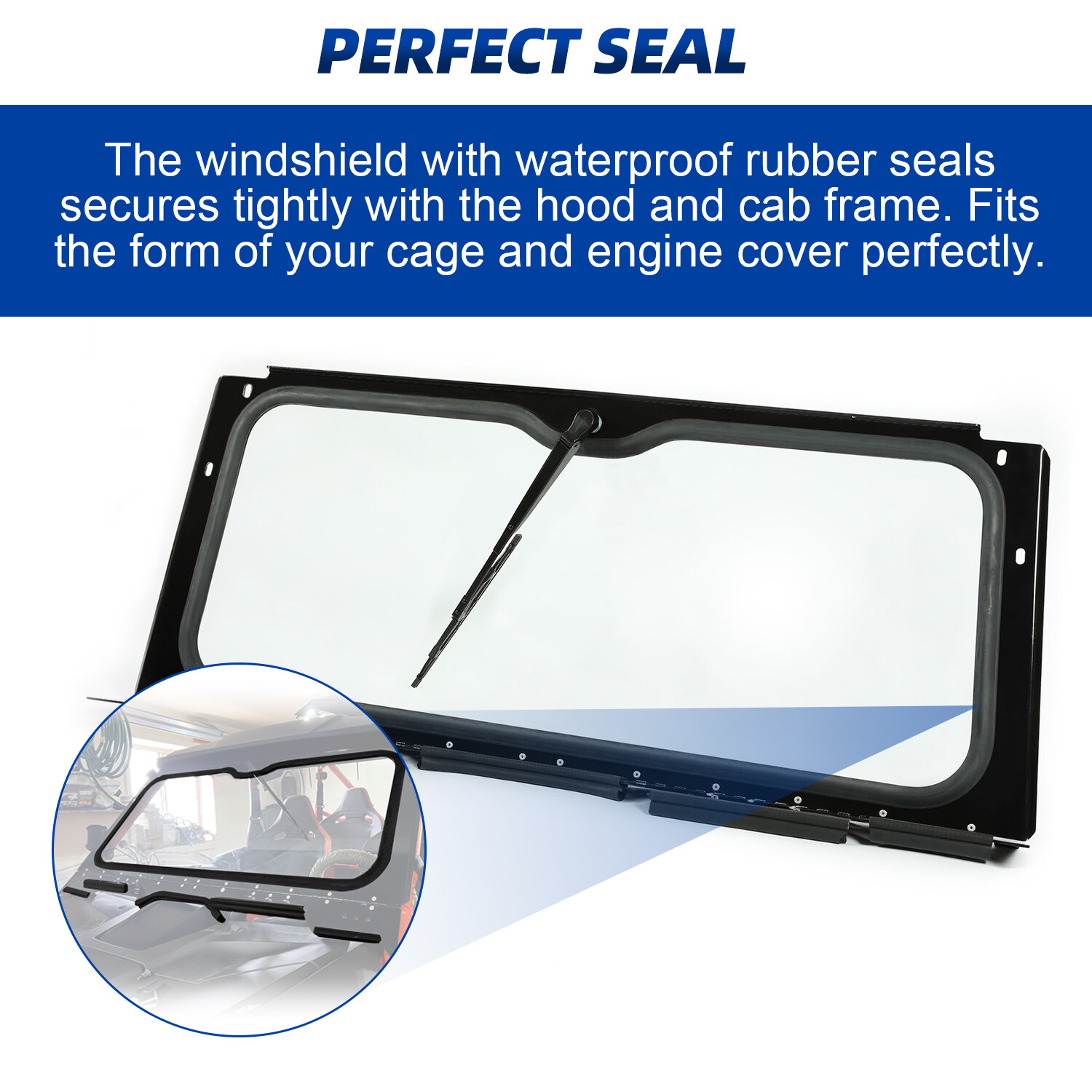 Front Glass Windshield & Aluminum Frame Fit 2019 + Honda Talon 1000R 1000X